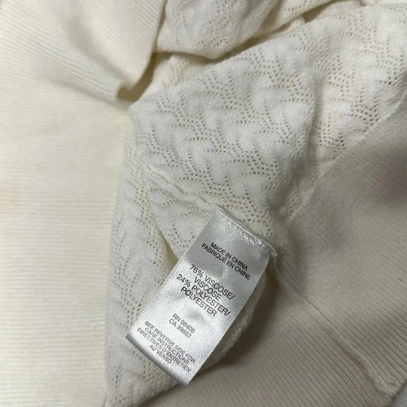 Theory Koris Knit Long Sleeve Sweater Top Blouse Shirt New White Size Medium - Picture 8 of 11